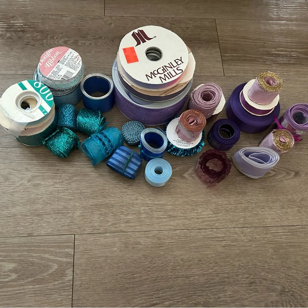 Lot of Assorted Vintage Ribbon for Craft Projects Holidays Gift Wrapping